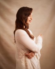 Attractive Triptii Dimri in an Ivory Floor Length Anarkali Gown with a Fitted Bodice Pictures 01