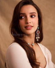 Attractive Triptii Dimri in an Ivory Floor Length Anarkali Gown with a Fitted Bodice Pictures 03