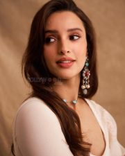 Attractive Triptii Dimri in an Ivory Floor Length Anarkali Gown with a Fitted Bodice Pictures 03