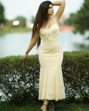 Beautiful Pragya Nagra in a White Lace Dress Pictures 06