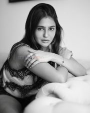 Chic and Sexy Prakriti Pavani in a Black and White Camisole Top with Shorts Stills 02
