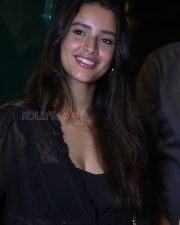 Compelling Actress Tripti Dimri in a Black Polka dot Sheer Sleeve Dress Photos 02