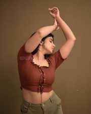 Cute Actress Pragya Nagra in a Brown Top and Green Pant Photos 02