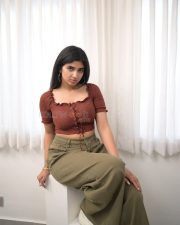 Cute Actress Pragya Nagra in a Brown Top and Green Pant Photos 05