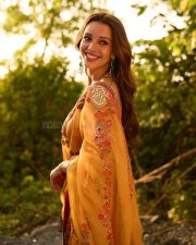 Dream Girl Tripti Dimri in a Yellow Embroidered Saree with a Pink Embroidered Blouse Photos 06 Dream Girl Tripti Dimri in a Yellow Embroidered Saree with a Pink Embroidered Blouse Photos 06