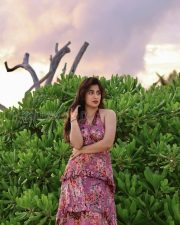 Enchanting Nikita Sharma Cleavage in a Purple Floral Halter Dress Photos 02 Enchanting Nikita Sharma Cleavage in a Purple Floral Halter Dress Photos 02