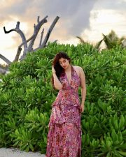 Enchanting Nikita Sharma Cleavage in a Purple Floral Halter Dress Photos 04 Enchanting Nikita Sharma Cleavage in a Purple Floral Halter Dress Photos 04