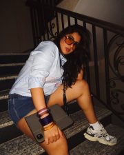 Engaging Actress Nikita Sharma in a Light Blue Shirt and Denim Mini Shorts Photos 01 Engaging Actress Nikita Sharma in a Light Blue Shirt and Denim Mini Shorts Photos 01