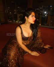 Enigmatic Actress Nikita Sharma in a Leopard Print Saree Photos 01