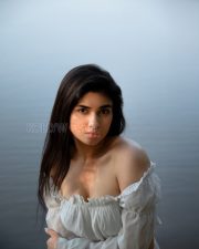 Enigmatic Actress Pragya Nagra in a White Off Shoulder Peasant Blouse Photos 01