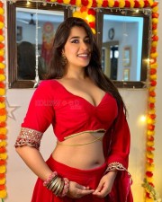 Hot Nikita Sharma in a Red Lehenga Choli Pictures 03