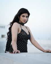Hypnotic Actress Pragya Nagra in a Black And White Polka Dot Backless Maxi Dress Photos 04