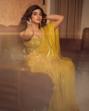 Luminous Actress Pragya Nagra in a Yellow Shimmer Saree Photos 01 Luminous Actress Pragya Nagra in a Yellow Shimmer Saree Photos 01