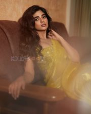 Luminous Actress Pragya Nagra in a Yellow Shimmer Saree Photos 03 Luminous Actress Pragya Nagra in a Yellow Shimmer Saree Photos 03