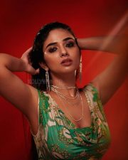 Mesmerizing Pragya Nagra in a Green Dress with a V Neck Outline Photos 03