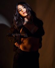 Provocative Prakriti Pavani in a Black Single Breasted Blazer with a Plunge Bralette and Trousers Photos 07