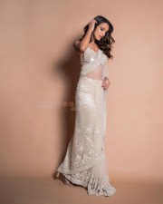 Qala Heroine Tripti Dimri in a White See Through Embellished Saree with a White Sequin Bralette Photos 01 Qala Heroine Tripti Dimri in a White See Through Embellished Saree with a White Sequin Bralette Photos 01