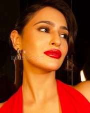 Ravishing Cleavage Prakriti Pavani in a Red Deep V Halter Dress Photos 04 Ravishing Cleavage Prakriti Pavani in a Red Deep V Halter Dress Photos 04