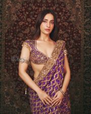 Regal Kusha Kapila Cleavage in a Purple Bandhani Saree Photos 04 Regal Kusha Kapila Cleavage in a Purple Bandhani Saree Photos 04