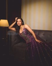 Resplendent Actress Tripti Dimri in a Purple Gold Embroidered Spaghetti Gown Photos 03 Resplendent Actress Tripti Dimri in a Purple Gold Embroidered Spaghetti Gown Photos 03