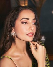 Sexy Kusha Kapila in a Leopard Printed Saree with a Sleeveless Cut Out Blouse Photos 01