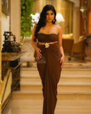 Striking Actress Pragya Nagra in a Brown Strapless Embellished Gown Photos 09 Striking Actress Pragya Nagra in a Brown Strapless Embellished Gown Photos 09
