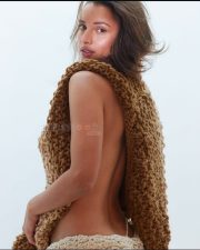 Stunning Hot Tripti Dimri in a Brown Crochet Sweater Pictures 02