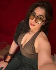 Trendsetting Actress Nikita Sharma in a Brown Halter Top with Grey Trousers Photos 03