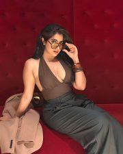 Trendsetting Actress Nikita Sharma in a Brown Halter Top with Grey Trousers Photos 04
