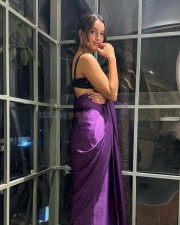 Voluptuous Tripti Dimri in a Purple Saree Pictures 04