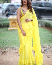 Actress Kashishh Rajput in a Yellow Saree with a Sleeveless Blouse Photos 21