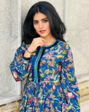 Stylish Megha Shetty in a Floral Printed Kurti Photos 03