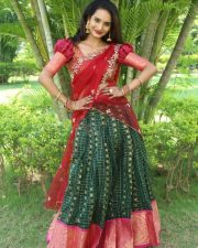 Actress Sreelu at Kotha Rangula Prapancham Movie Teaser Launch Pictures 22