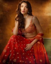 Actress Medha Shankr in a Traditional Orange Lehenga with Gold Floral Embroidery Photos 03 Actress Medha Shankr in a Traditional Orange Lehenga with Gold Floral Embroidery Photos 03