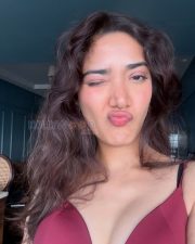 Elegant Actress Medha Shankr in a Maroon Deep V Neck Top Photos 01 Elegant Actress Medha Shankr in a Maroon Deep V Neck Top Photos 01
