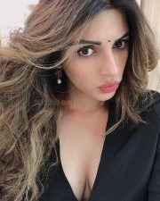 Hot Shama Sikander Cleavage in a Black Dress with Lace Bra Photos 01 Hot Shama Sikander Cleavage in a Black Dress with Lace Bra Photos 01