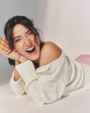Sexy Medha Shankr in an Off Shoulder Cream Textured Knit Sweater Photos 03 Sexy Medha Shankr in an Off Shoulder Cream Textured Knit Sweater Photos 03