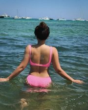 Sizzling Shama Sikander in a Pink Two Piece Swimsuit Pictures 02
