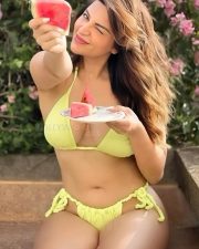 Steamy Hot Shama Sikander in a Yellow Bikini Photos 01