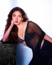 Sultry Hot Medha Shankr in a Black Embellished Saree with a Glittering Blouse Photos 02