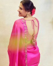 Actress Kajol Devgn in an Embroidered Border Georgette Saree Photos 01
