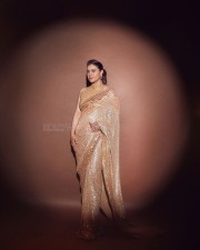 Actress Kajol in a Embellished Golden Saree Photoshoot Pictures 02