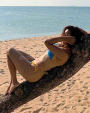 Alluring Actress Roshni Walia in a Blue Bikini Photos 01