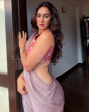 Beguiling Actress Megha Shukla in a Lavender Chiffon Saree and Mauve Floral Blouse Photos 06 Beguiling Actress Megha Shukla in a Lavender Chiffon Saree and Mauve Floral Blouse Photos 06