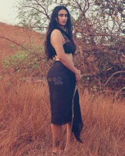 Bold and Sexy Megha Shukla in a Black Dress Pictures 01
