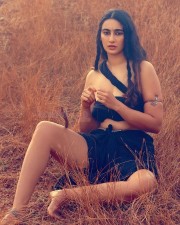 Bold and Sexy Megha Shukla in a Black Dress Pictures 03