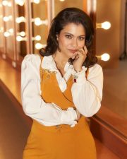Bollywood Actress Kajol Devgan in a Mustard Yellow Jumpsuit over a White Blouse Photos 01 Bollywood Actress Kajol Devgan in a Mustard Yellow Jumpsuit over a White Blouse Photos 01