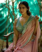 Charming Actress Megha Shukla in a Pink Saree Photos 02
