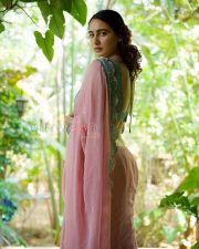 Charming Actress Megha Shukla in a Pink Saree Photos 04