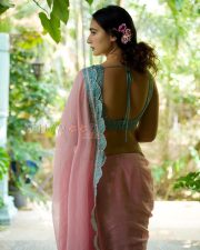 Charming Actress Megha Shukla in a Pink Saree Photos 05